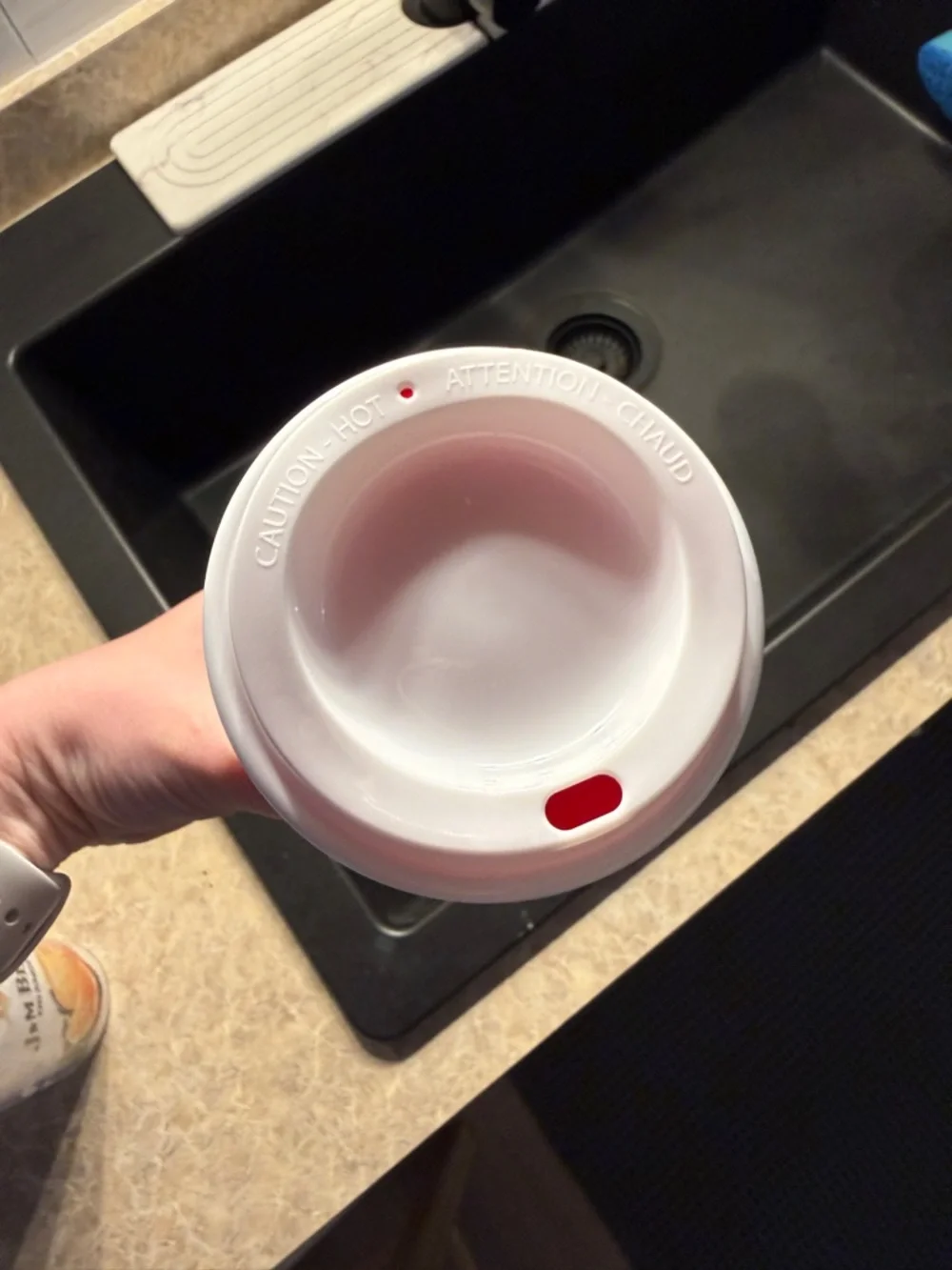 Starbucks Red Cup with White Lid and Green Logo